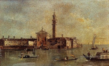 Vue de l’île de San Giorgio à Alga Venise Francesco Guardi vénitien Peinture à l'huile